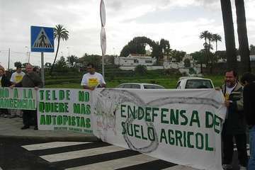 Primeras protestas de Turcón contra la tangencial de Telde (Foto TA)